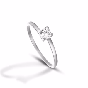 9Kt Gold Women's Solitaire Ring - Size 12