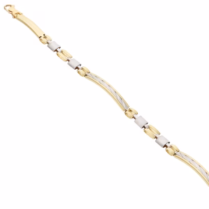 18Kt Gold Men's Panther Mesh Box Bracelet (4mm)