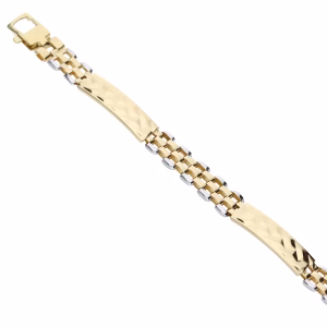 18Kt Gold Men's Box Plate Bracelet (7mm)