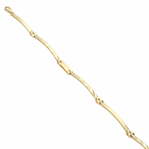18Kt Gold Men's Linked Plate Bracelet (20cm)