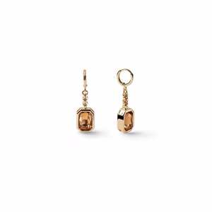 UNOAERRE Joya Venetian Chain Earrings with Yellow Crystal Gold