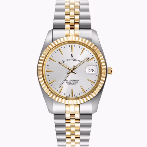 Jacques Du Manoir Inspiration Classic 36mm Three-hands Date Two-tone Silver dial Stainless Steel Swiss Watch