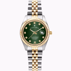 Jacques Du Manoir Inspiration Elegance 31mm Three-hands Two-tone Green Sunray dial Stainless Steel Swiss watch