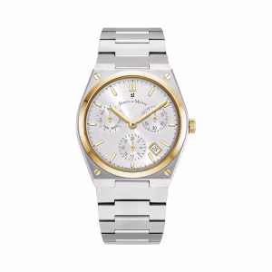 Jacques Du Manoir Horizon Quartz Watch 41 mm Stainless Steel White
