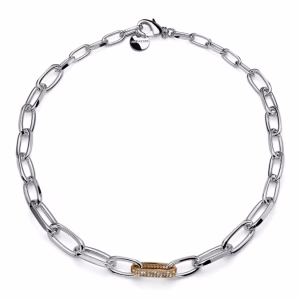 UNOAERRE Bicolor Necklace with cubic zirconia
