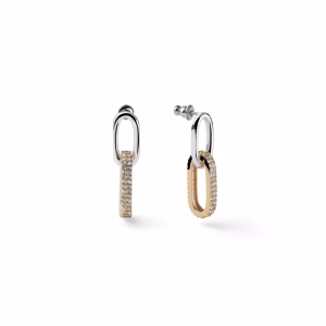 UNOAERRE Bicolor Earrings with cubic zirconia