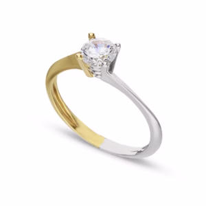 18Kt Gold Solitaire Ring White Gold