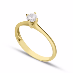 18Kt Gold Solitaire Ring