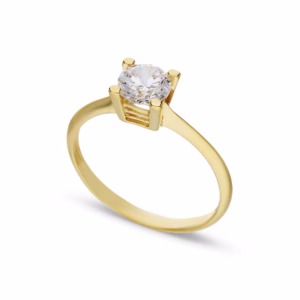 18Kt Gold Solitaire Ring Yellow Gold