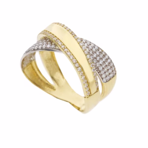 18Kt Gold Fancy Ring Two Tone