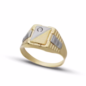 18Kt Gold Fancy Ring Square Yellow Gold