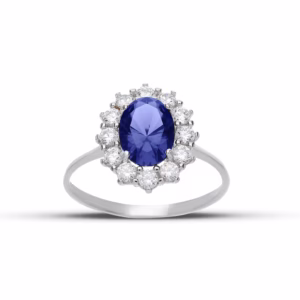 18Kt Gold Ring With Stone White Gold