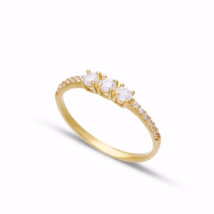 18Kt Gold Trilogy Ring Yellow Gold