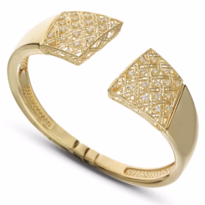 18Kt Gold Bangle Ribbon Yellow Gold