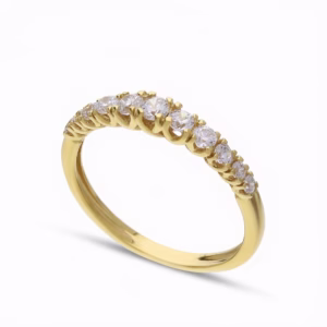 18Kt Gold Ring Eternity Yellow Gold