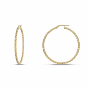 18Kt Gold Earrings Hoops Yellow Gold