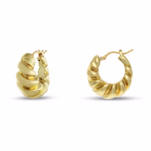 18Kt Gold Earrings Hoops Yellow Gold