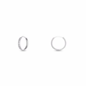18Kt Gold Earrings Hoops White Gold