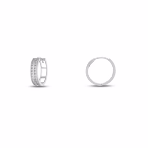 18Kt Gold Earrings Hoops White Gold