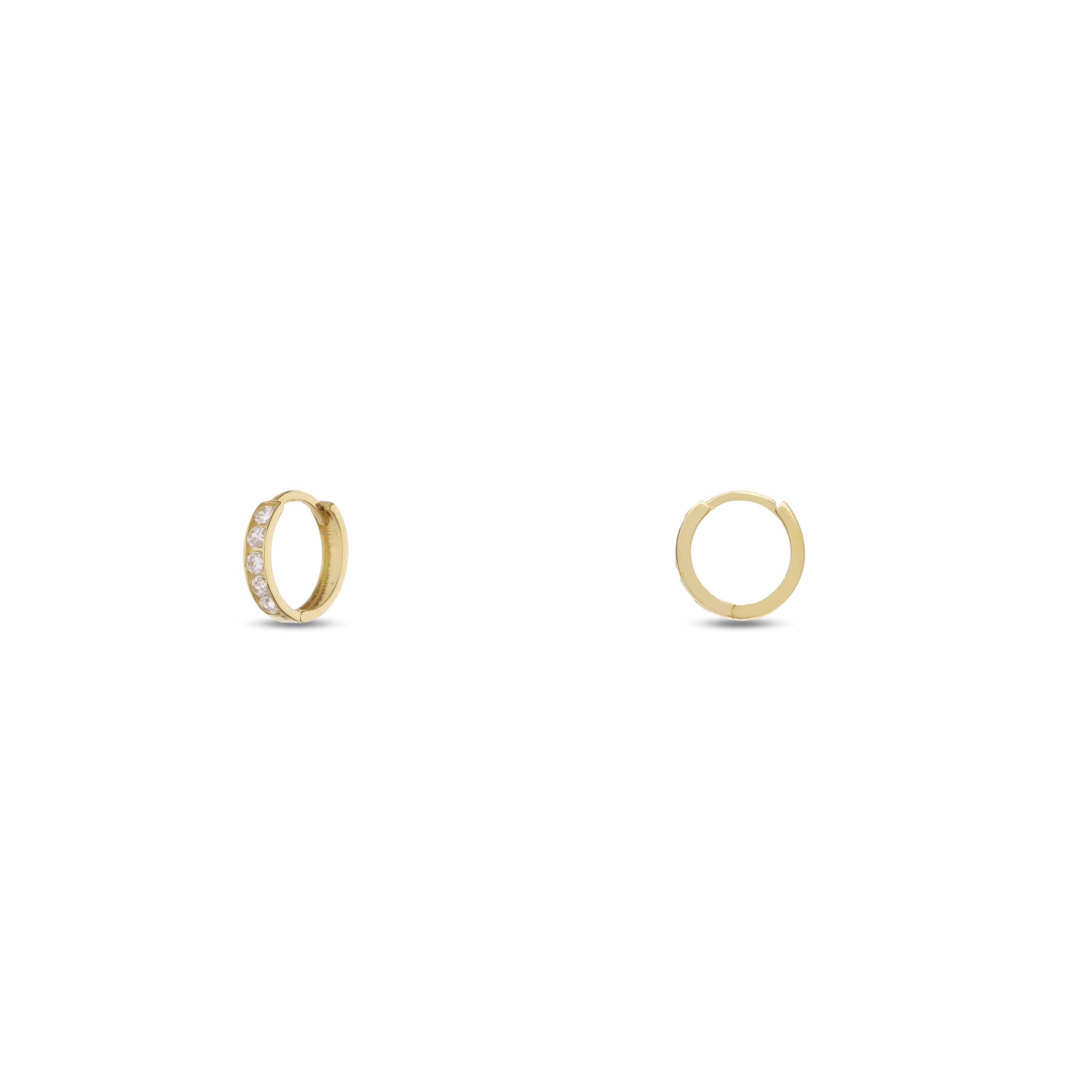 18Kt Gold Earrings Loops Yellow Gold