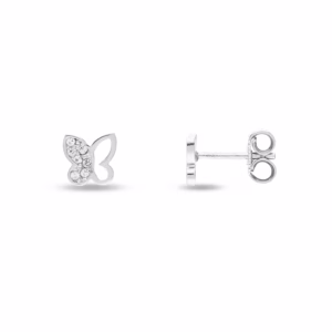18Kt Gold Earrings Butterfly White Gold