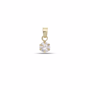 18Kt Gold Pendant Solitaire Yellow Gold