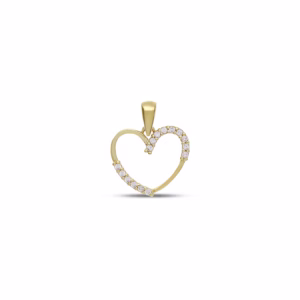 18Kt Gold Pendant Heart Yellow Gold