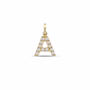 18Kt Gold Pendant 'A' Yellow Gold