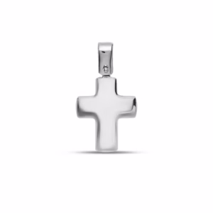 18Kt Gold Pendant Cross White Gold