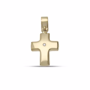 18Kt Gold Pendant Cross Yellow Gold