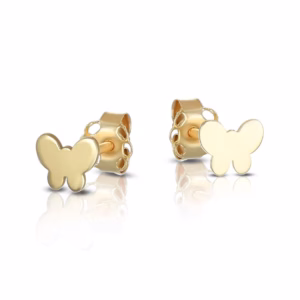 9Kt Gold Baby Butterfly Stud Earrings