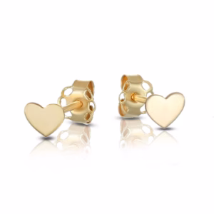 9Kt Gold Baby Heart Stud Earrings