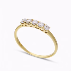18Kt Gold Ring Eternity Yellow Gold