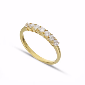 18Kt Gold Ring Eternity Yellow Gold