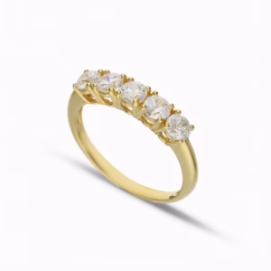 18Kt Gold Ring Eternity Yellow Gold