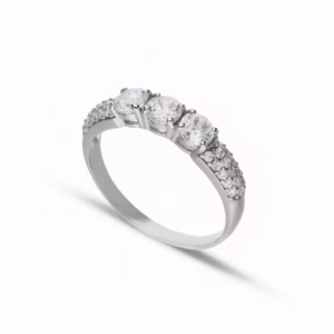 18Kt Gold Trilogy Ring Yellow Gold