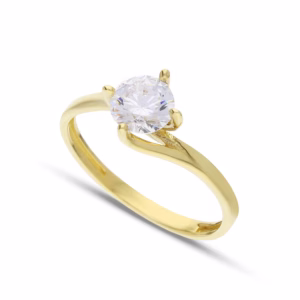18Kt Gold Solitaire Ring