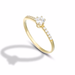 9Kt Gold Endless Love 6-Claw Solitaire Ring