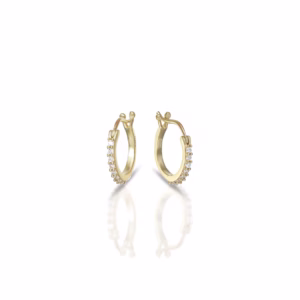 9Kt Gold Luma Unisex Hoop Earrings with Bayonet Clasp