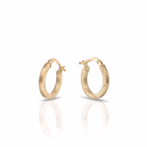 9Kt Gold Quadris Women's Hoop Earrings